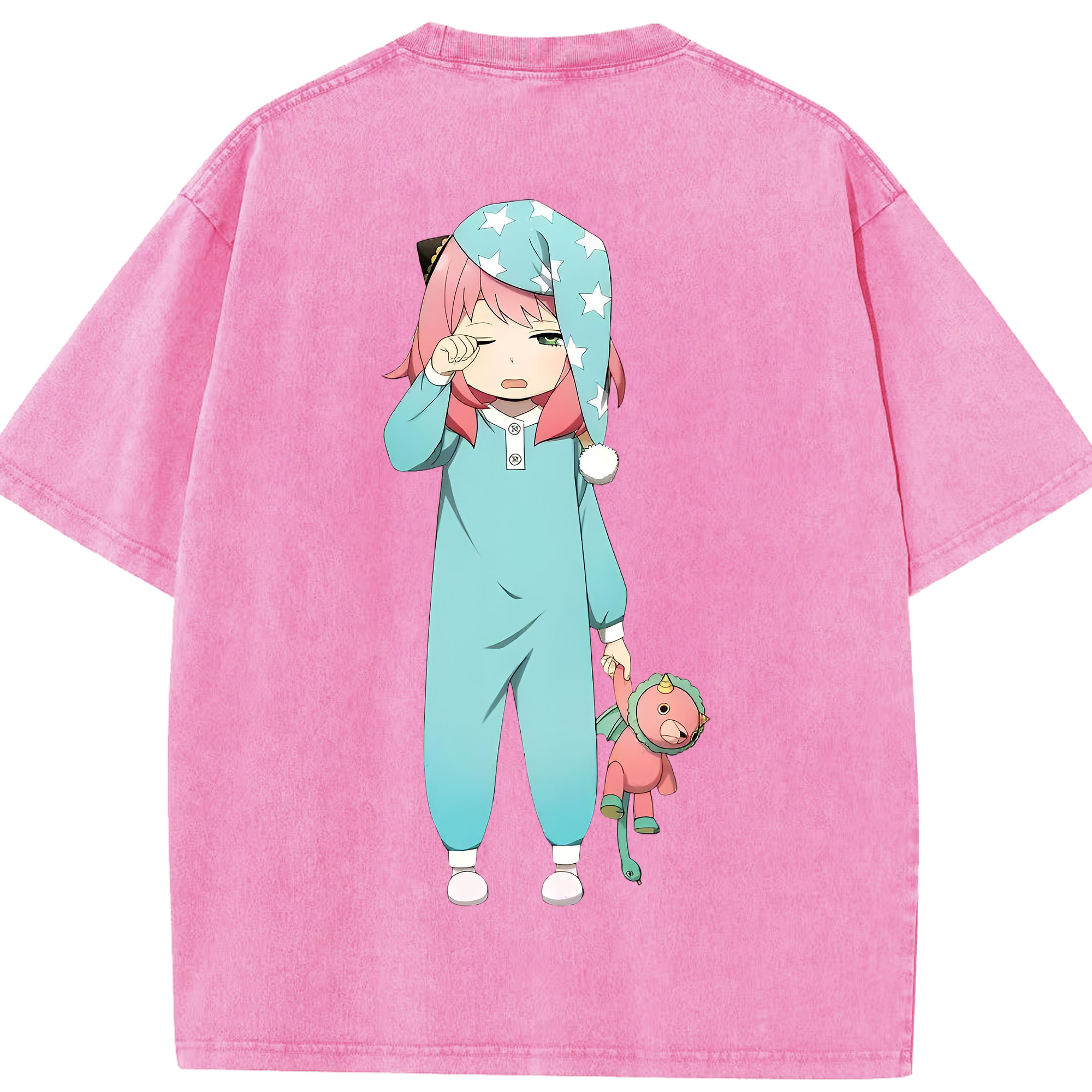 （画像用） SPY×FAMILY间谍家家酒 綿100% ヴィンテージ風 半袖Tシャツ（背面プリント）